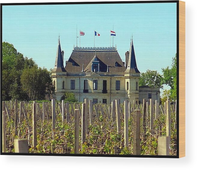 Chateau Wood Print featuring the photograph Chateau Palmer by Betty Buller Whitehead
