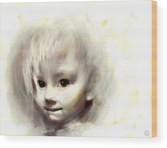  Wood Print featuring the digital art Child portrait by Gun Legler