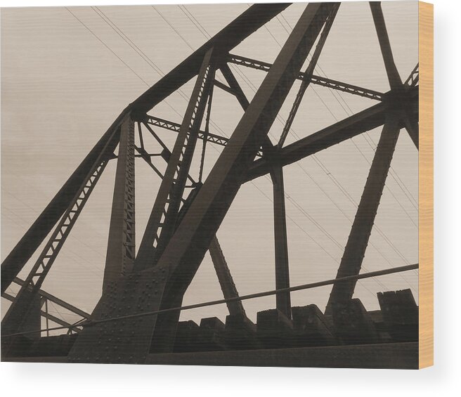 De Wood Print featuring the photograph Christina River Bridge #30054 by Raymond Magnani
