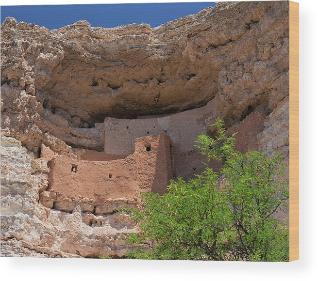 Travel Wood Print featuring the photograph Cliff Dwellings by Arthur Dodd