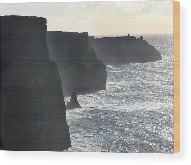 Travel Wood Print featuring the photograph Cliffs of Moher 1 by Mike McGlothlen