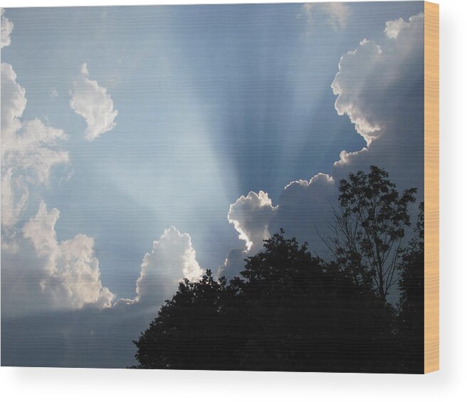 Clouds Wood Print featuring the photograph Clouds 9 by Douglas Pike