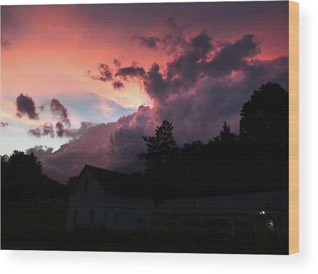 Clouds Wood Print featuring the photograph Clouds After the Storm by Nancy Griswold
