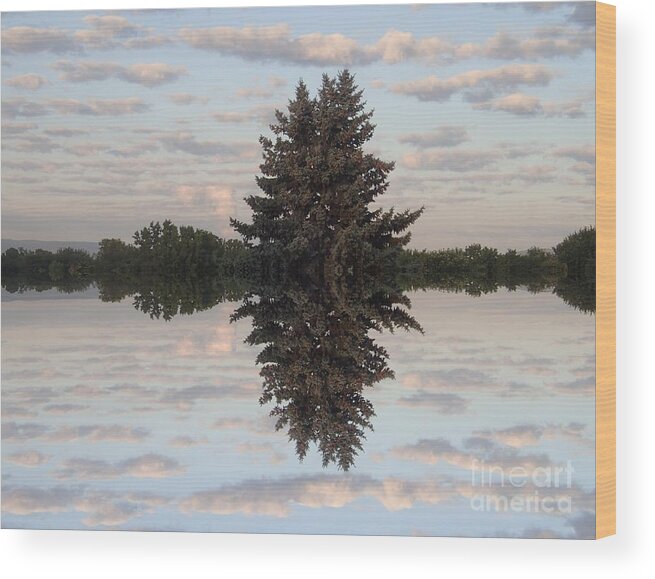 Nepa Wood Print featuring the photograph Clouds Up and Down by Christina Verdgeline