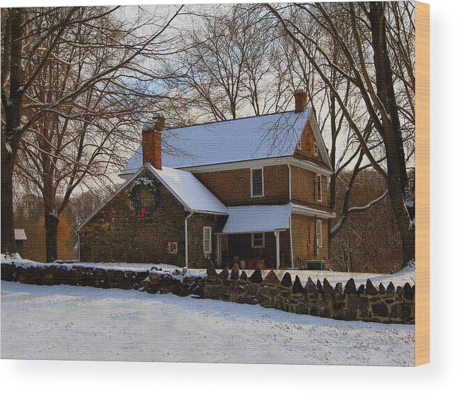 Old Wood Print featuring the photograph Colonial Christmas by Gordon Beck