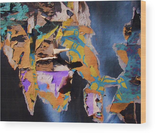 Abstract Wood Print featuring the photograph Color Abstraction LXXVII by David Gordon