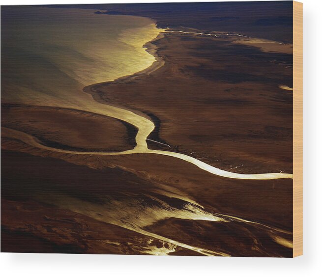 River Wood Print featuring the photograph Colorado River Delta by Strato ThreeSIXTYFive
