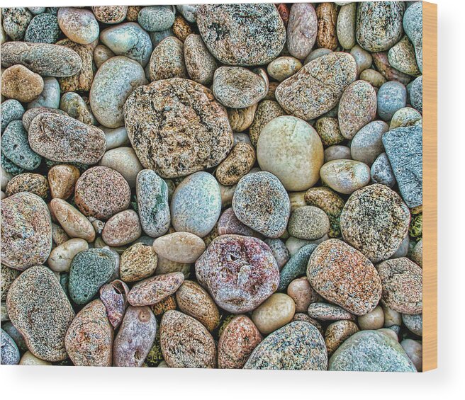 Stones Wood Print featuring the photograph Colorful Rocks by Cathy Kovarik