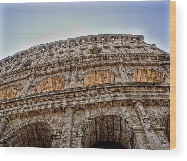 Colosseum Wood Print featuring the photograph Colosseum by Roberto Alamino
