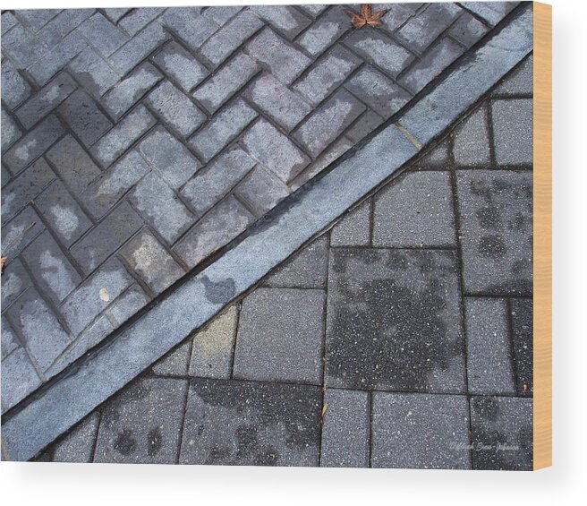 Structure Wood Print featuring the photograph Concrete Tile by Deborah Crew-Johnson