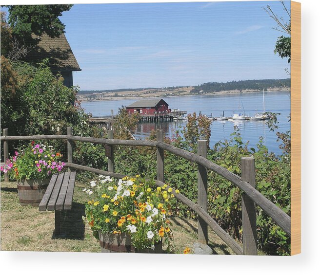 Coupeville Wood Print featuring the photograph Coupeville Wharf by Mary Gaines