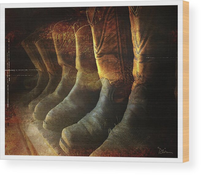 Boots Wood Print featuring the photograph Cowboy Boots by Peggy Dietz