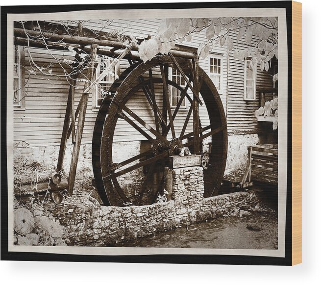 Vintage Photography Wood Print featuring the photograph Cumberland Gap Old Mill House by Phil Perkins