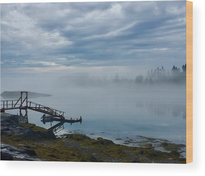 Maine Wood Print featuring the photograph Cundys Harbor, ME by Susan Allen