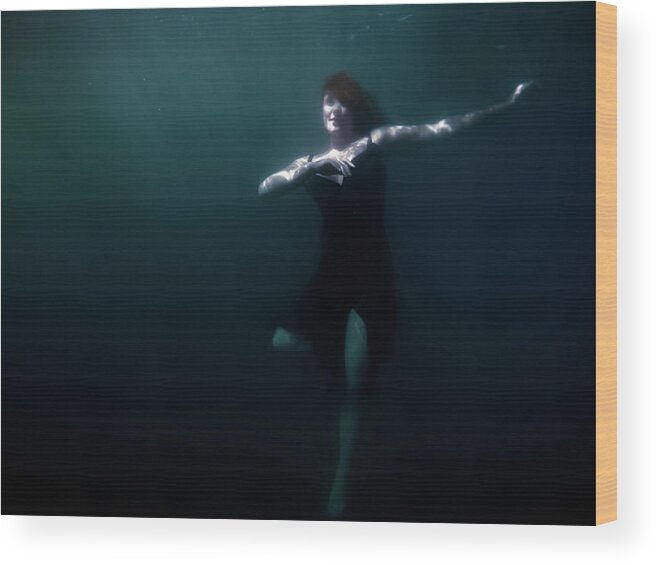 Underwater Wood Print featuring the photograph Dancing Under The Water by Nicklas Gustafsson