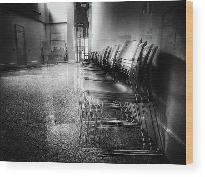 Chairs Wood Print featuring the photograph Distant Looks by Mark Ross