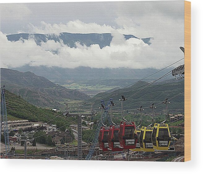 Snowmass Wood Print featuring the photograph Down the Valley at Snowmass by Jerry Battle