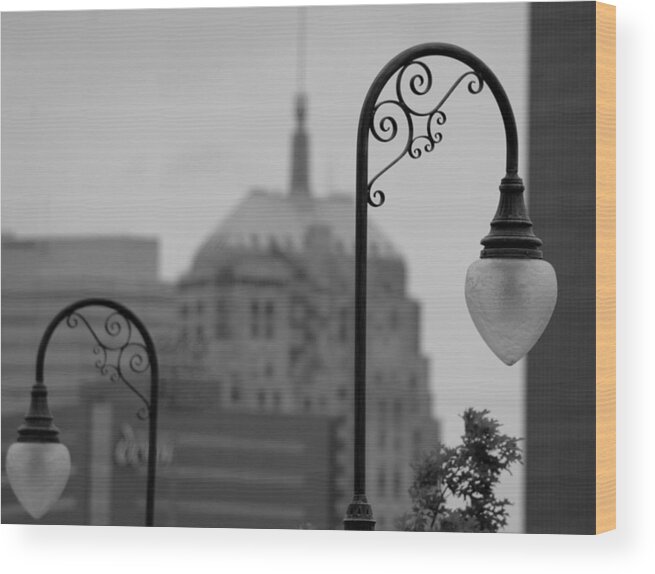 Photo Wood Print featuring the photograph Downtown Lights by Julie Clements