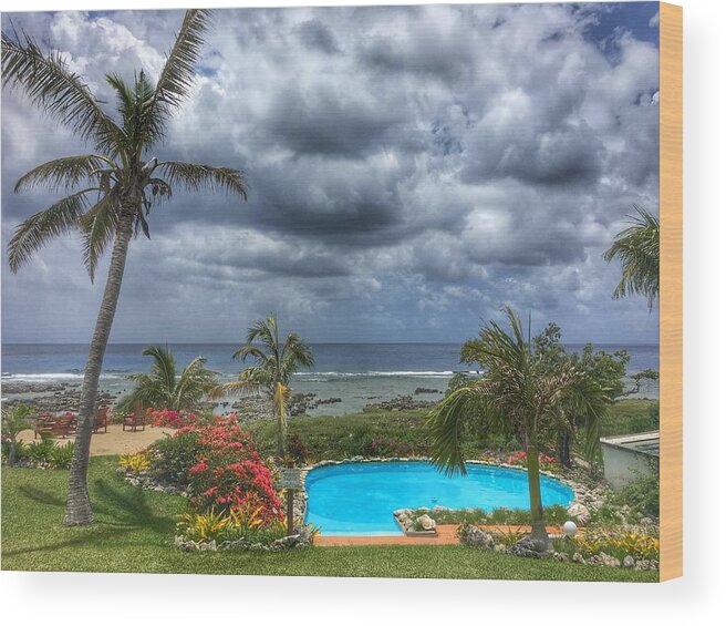 Tropical Wood Print featuring the photograph Dream Pool by Lawrence S Richardson Jr