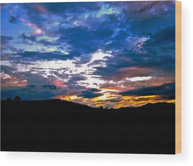 Sunset Wood Print featuring the photograph Drenched in Bach by Elizabeth Tillar
