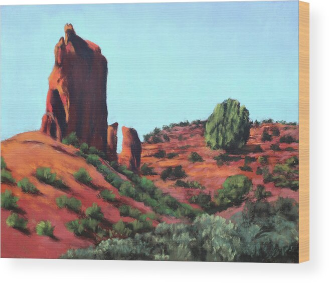 Landscape Wood Print featuring the painting Echo by Sandi Snead