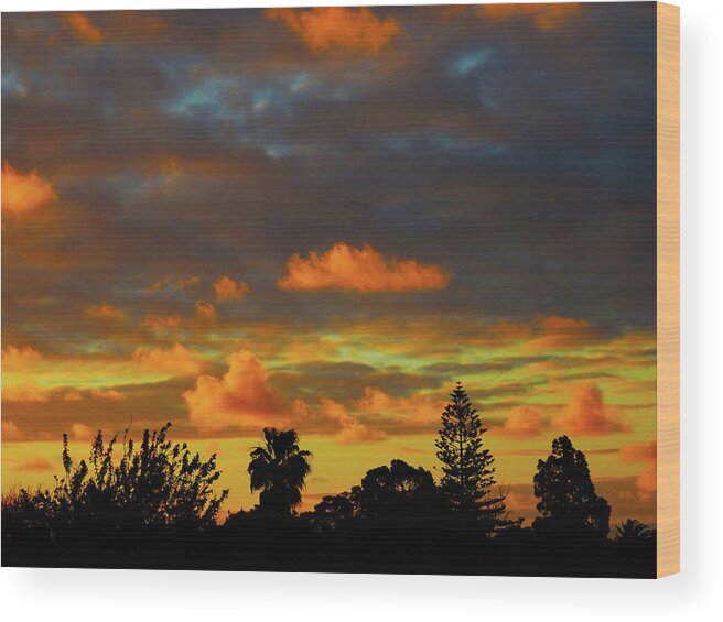 Sunset Wood Print featuring the photograph Jupiter Sunset by Mark Blauhoefer