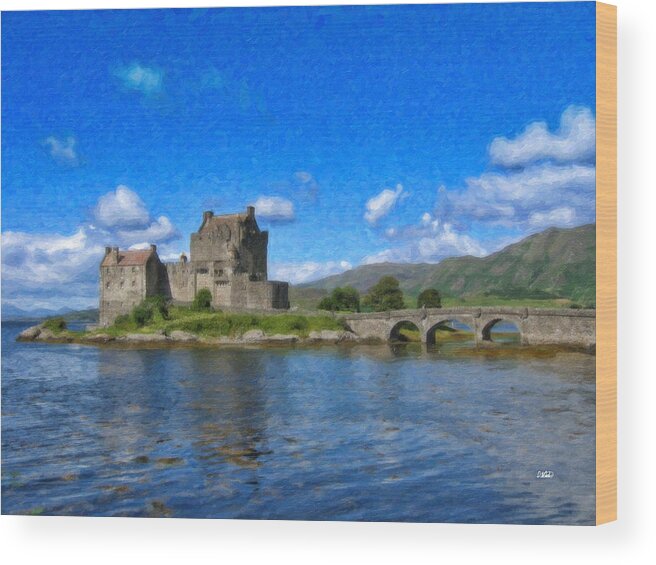 Eilean Donan Castle Wood Print featuring the painting Eilean Donan Castle - SCT671252 by Dean Wittle