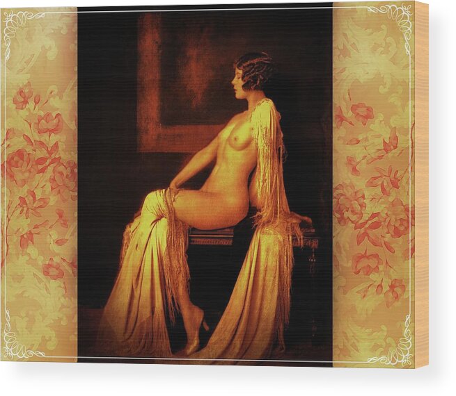 Nude Wood Print featuring the photograph Elegance by Mary Morawska