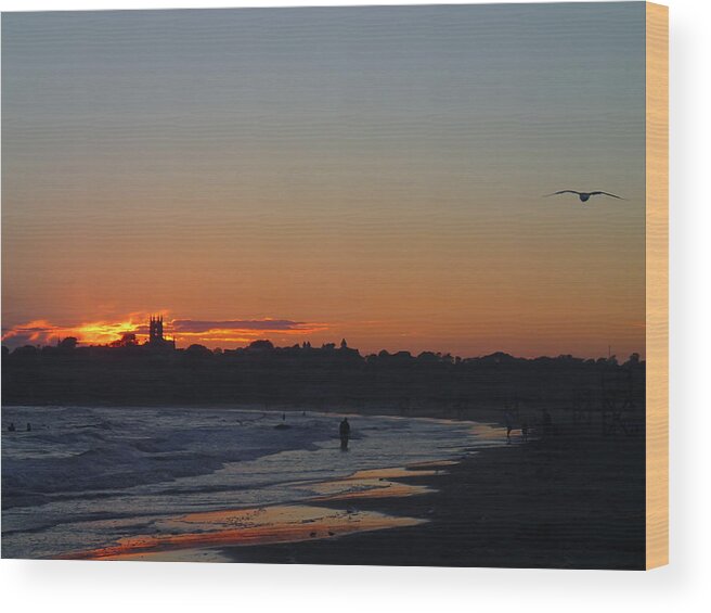 Island Wood Print featuring the photograph End of the Island Day. by Robert Nickologianis