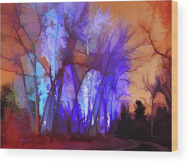 Lenaowens Wood Print featuring the digital art Fairy Tales Do Come True by Lena Owens - OLena Art Vibrant Palette Knife and Graphic Design