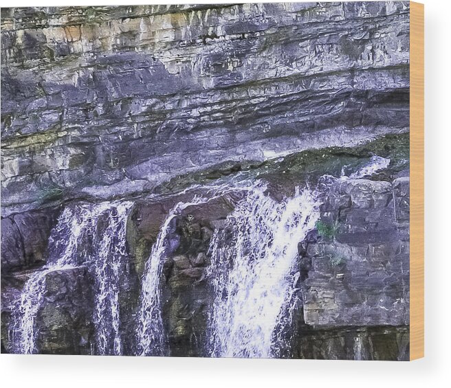 Water Wood Print featuring the photograph Falling Water by Kevin Gobelman