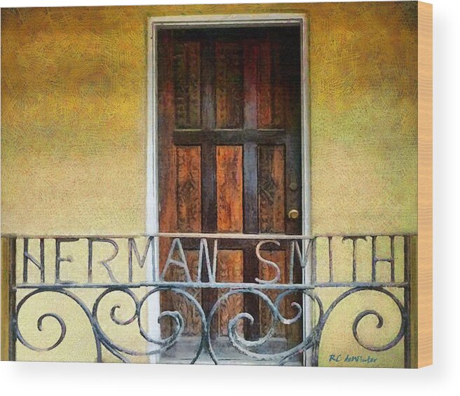 Fence Wood Print featuring the painting Family Names by RC DeWinter
