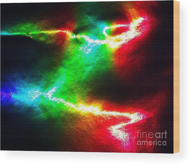Abstract Photograph Wood Print featuring the photograph Firefly by Karen Jane Jones
