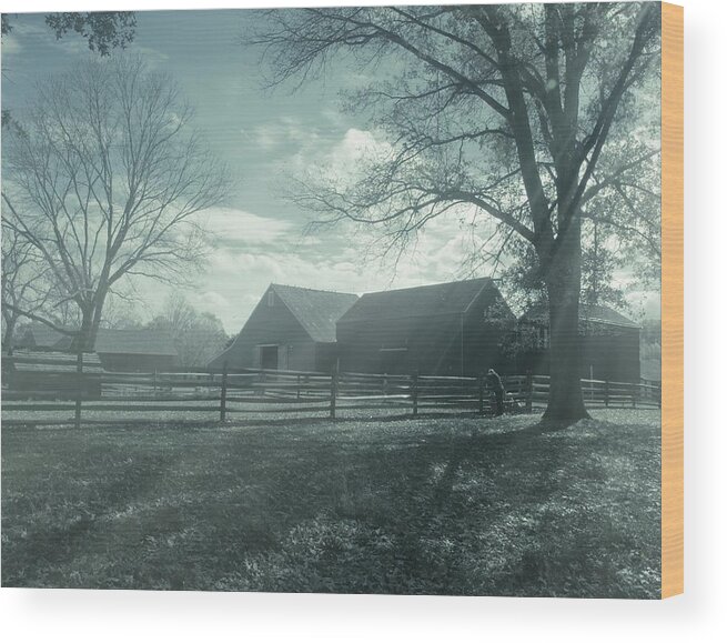 Farms Wood Print featuring the photograph Farm Landscape by Angie Tirado