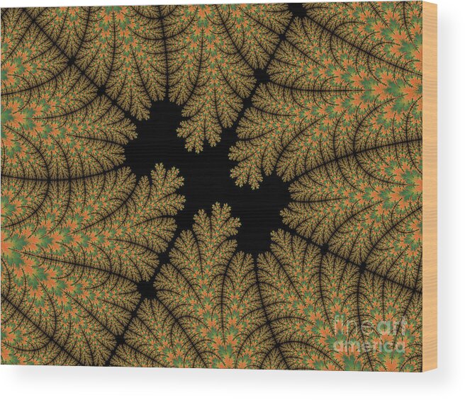 Fractal Wood Print featuring the photograph Fernery by Elaine Teague