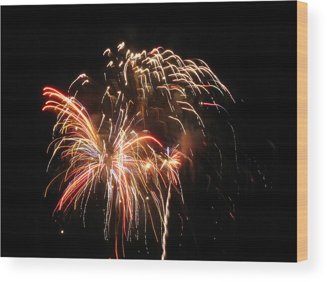 Fireworks Wood Print featuring the photograph Firework 1 by Michael Albright