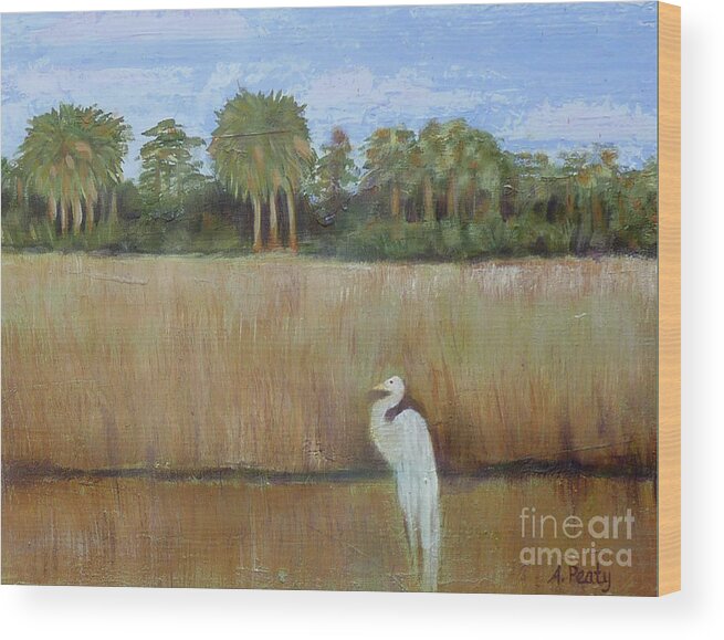  Wood Print featuring the painting Fisher King 2 by Audrey Peaty
