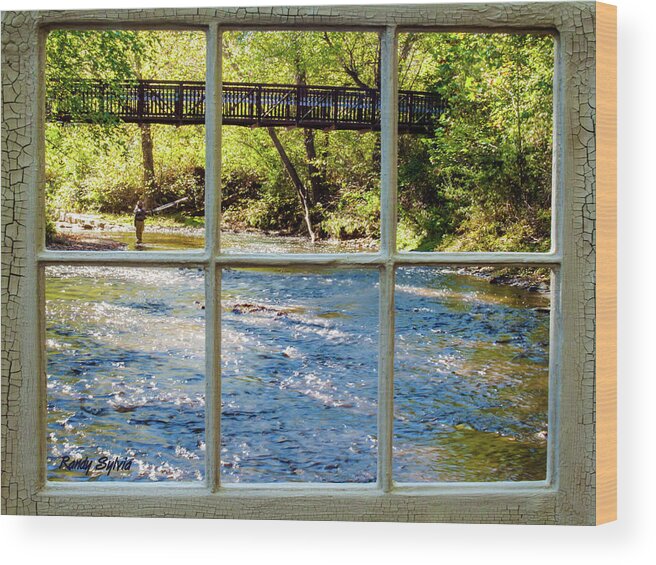 Fishing Wood Print featuring the photograph Fishing Window by Randy Sylvia