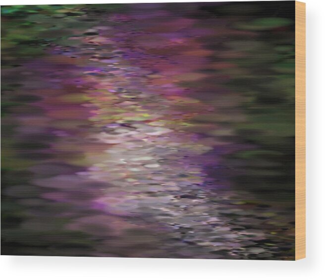 Floral Wood Print featuring the painting Floral Reflections by Sandra Bauser