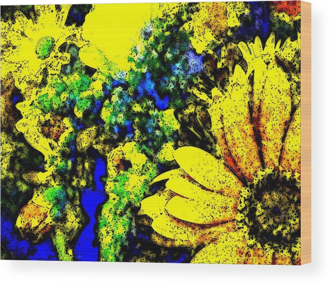 Flower Wood Print featuring the photograph Flowers That Like Water by Andy Rhodes