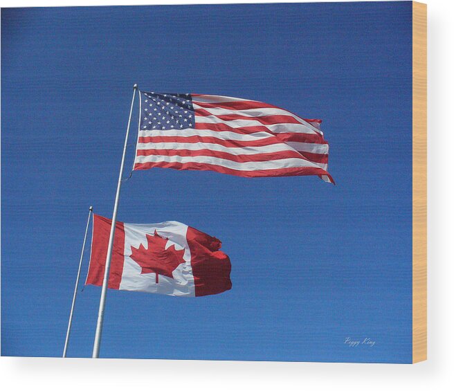 Flags Wood Print featuring the photograph Friends by Peggy King