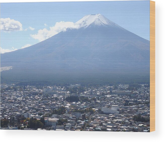 Churei Tower Wood Print featuring the photograph Fuji from Churei tower by Kanna Fairy