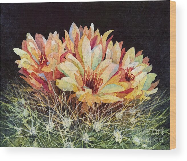 Barbed Wood Print featuring the painting Full Bloom by Hailey E Herrera