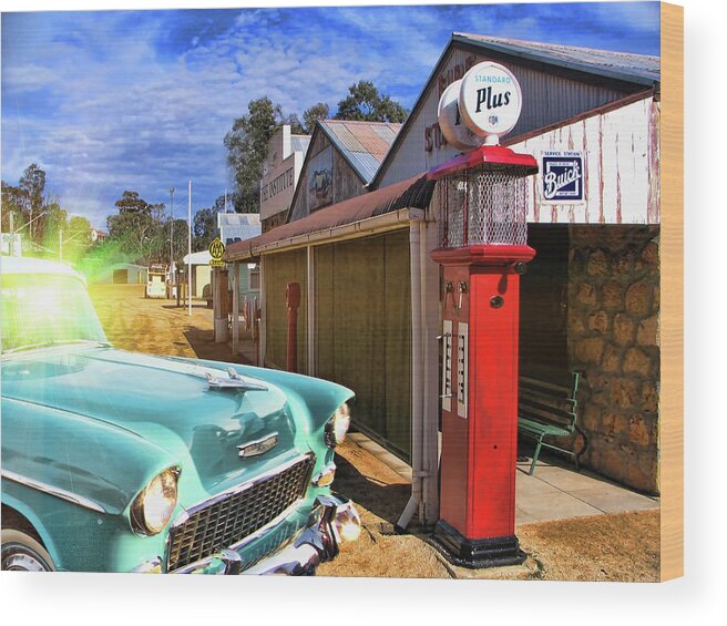 Old Wood Print featuring the photograph Gas Stop by Douglas Barnard