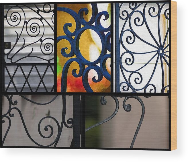 Iron Gates Wood Print featuring the photograph Gate Designs by Donna Bentley