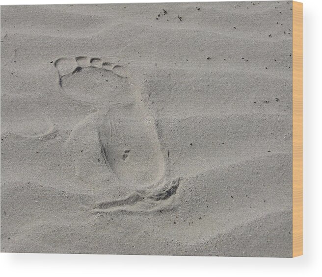 Foot Wood Print featuring the photograph Ghost of a Foot by Judith Lauter