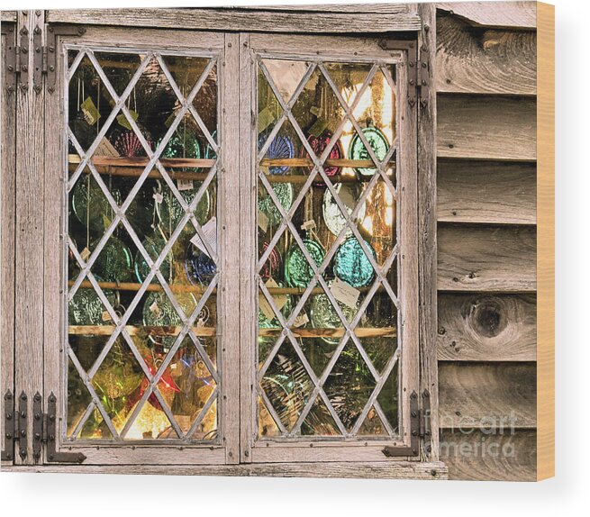 Gift Shop Wood Print featuring the photograph Gift Shop Window by Janice Drew