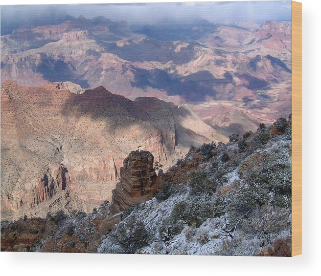 Clouds Wood Print featuring the photograph Grand Canyon 4 by Douglas Pike