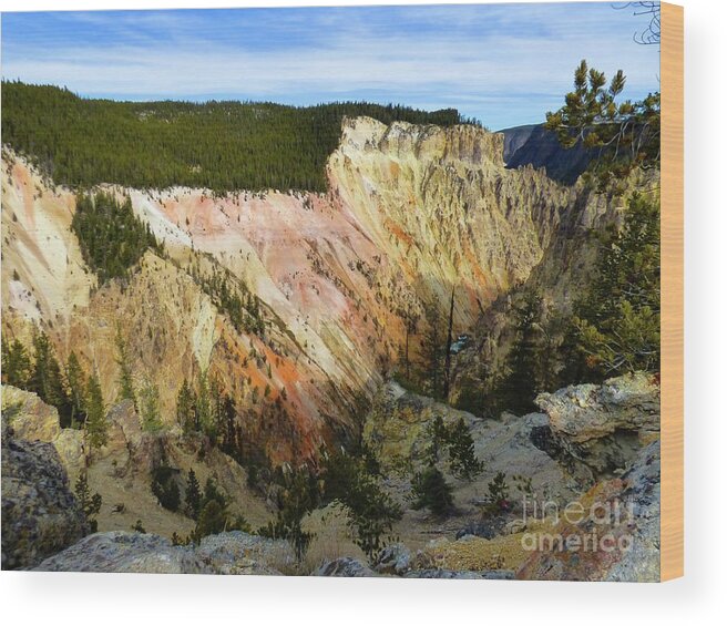 Canyon Wood Print featuring the photograph Grand Canyon of the Yellowstone by Jean Wright