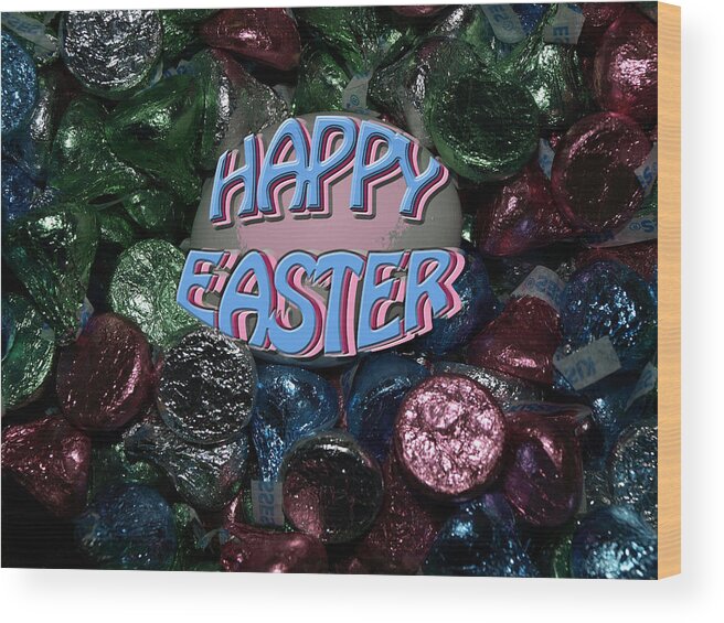 Candy Wood Print featuring the photograph Happy Easter by Kim